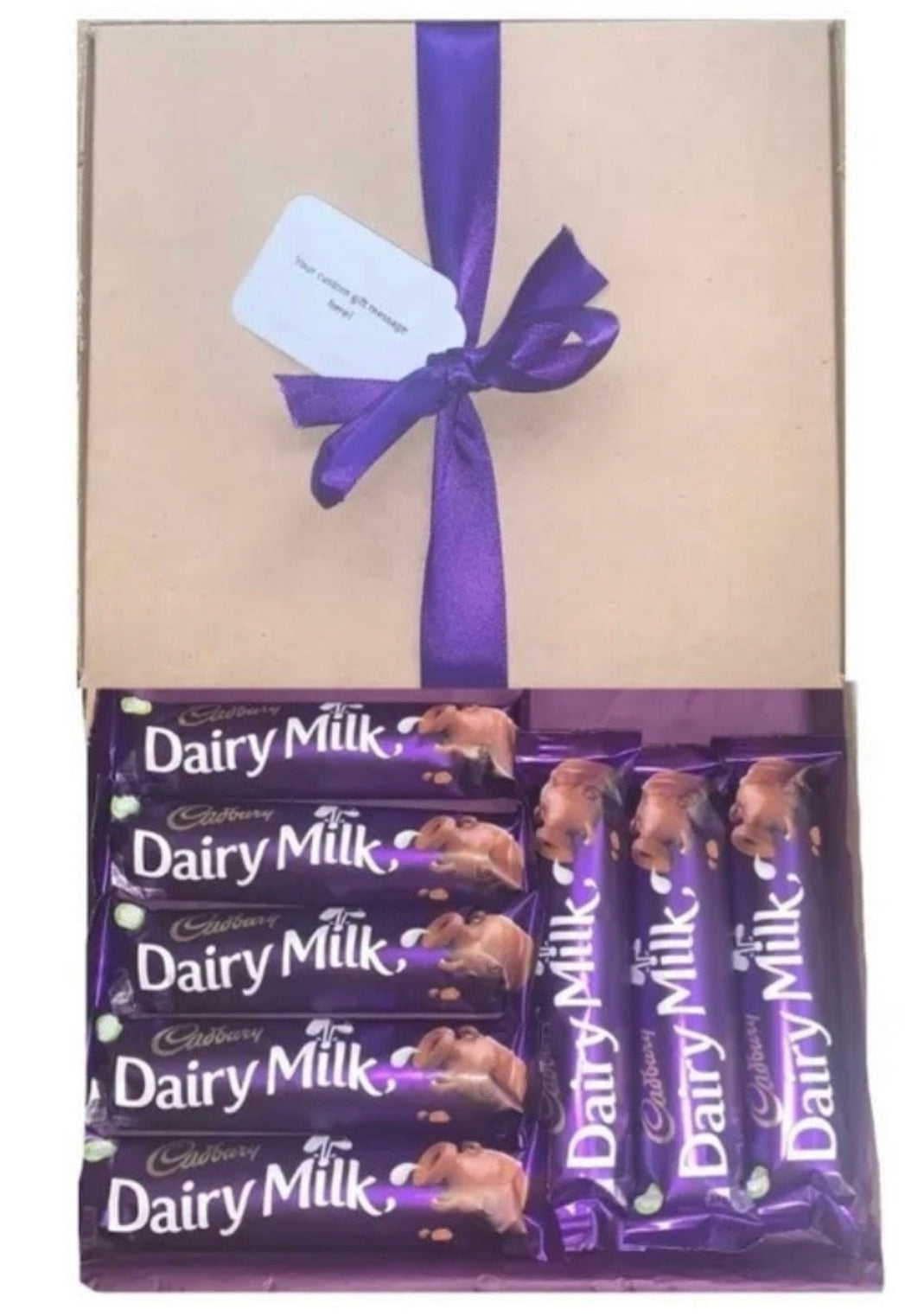 Personalised Cadburys Chocolates Gift Present Sweet Box Birthday Christmas Full Size Bars