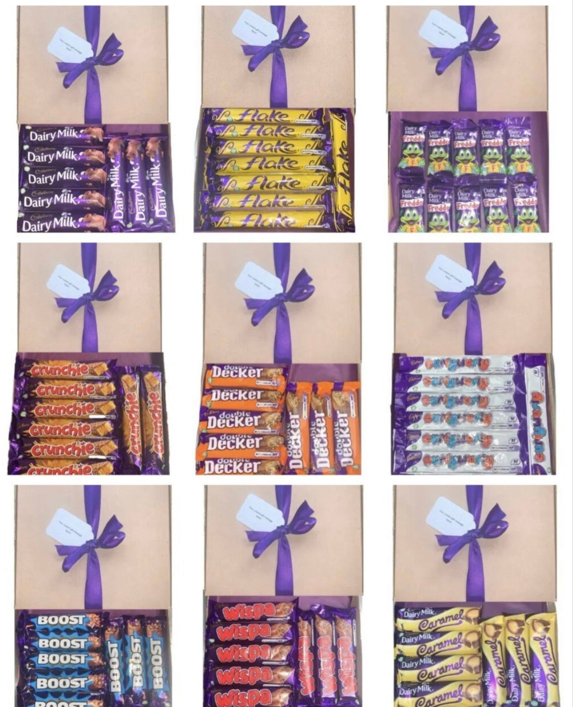 Personalised Cadburys Chocolates Gift Present Sweet Box Birthday Christmas Full Size Bars