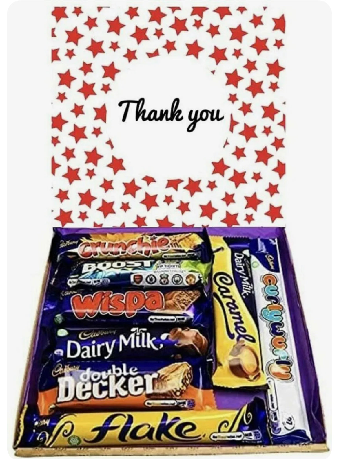 Thank You Gift Cadburys 8 full size bars Sweet Box Hamper