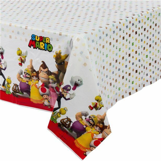 Super Mario Kids Party Set Tableware Bundle For 8 Cups Napkins Tablecover Plates disposable