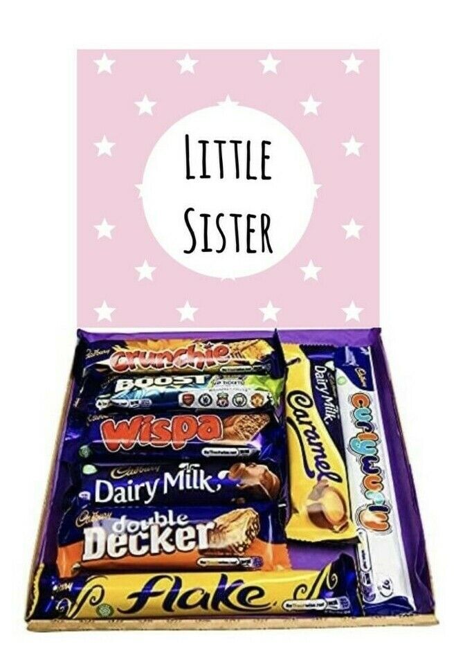 Little Sister Pink Chocolate Sweet Box Gift Hamper Birthday