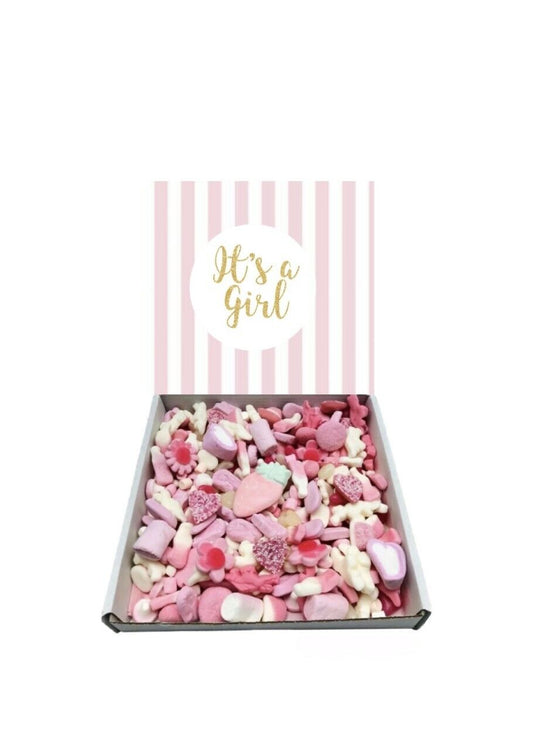 It's A Girl Gift Pick n Mix 1kg Pink Sweets Selection Box Gummy Sweet Hamper