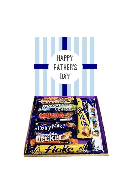 Fathers Day Chocolate Sweets Box Gift Dad Daddy Grandad Present Full Size Bars