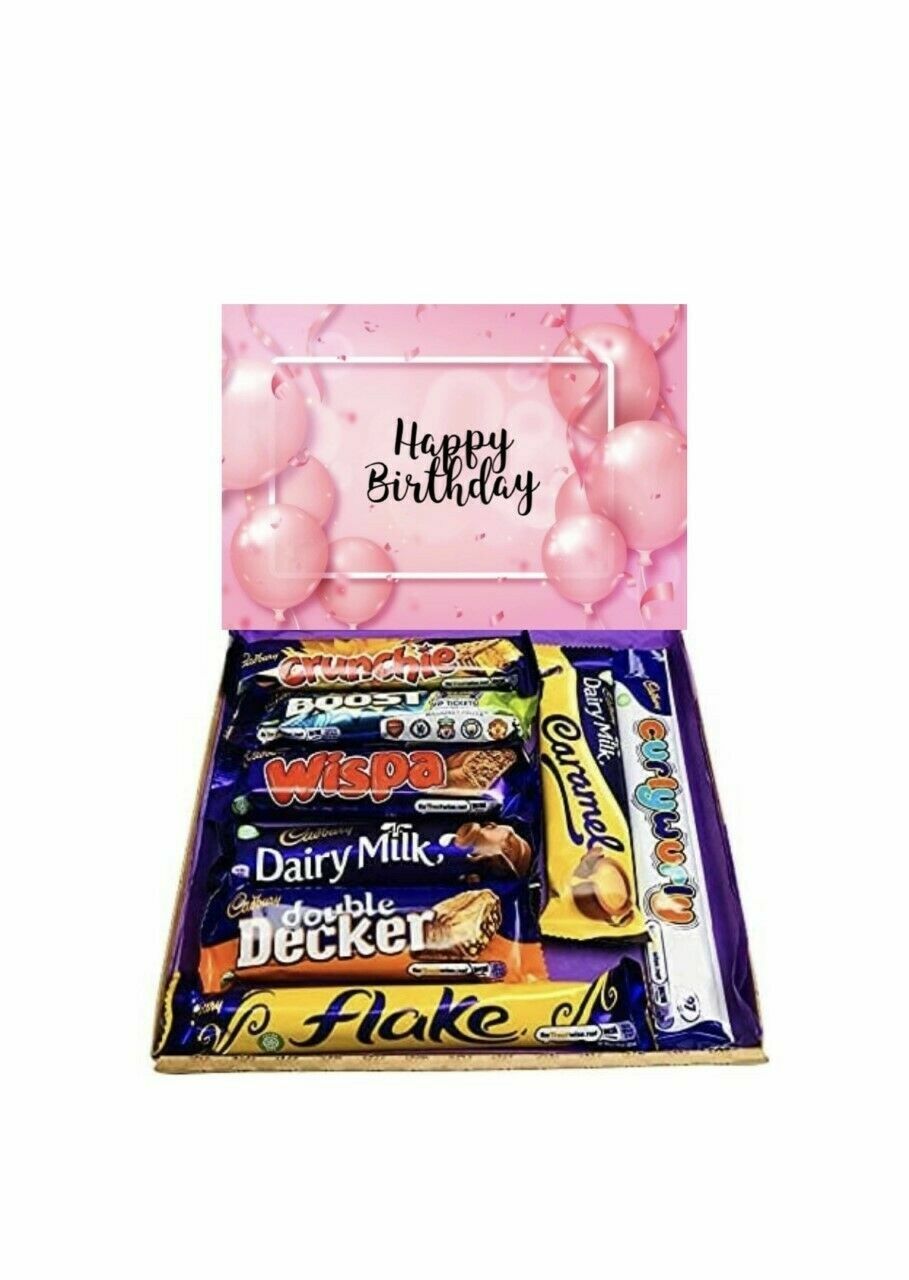 Happy Birthday Pink Chocolate Gift  Present Cadbury’s Hamper Sweet Box