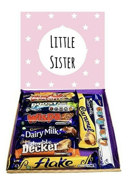 Little Sister Pink Chocolate Sweet Box Gift Hamper Birthday