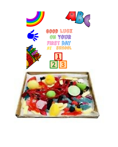 First Day At School Reception Gift Pick n Mix 300g Sweets Box Hamper Present