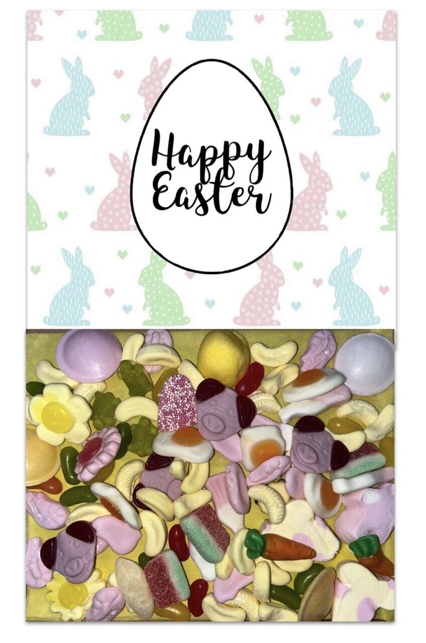 Happy Easter Bunny Pick n Mix 300g Gummy Sweet Box Hamper Gift Present