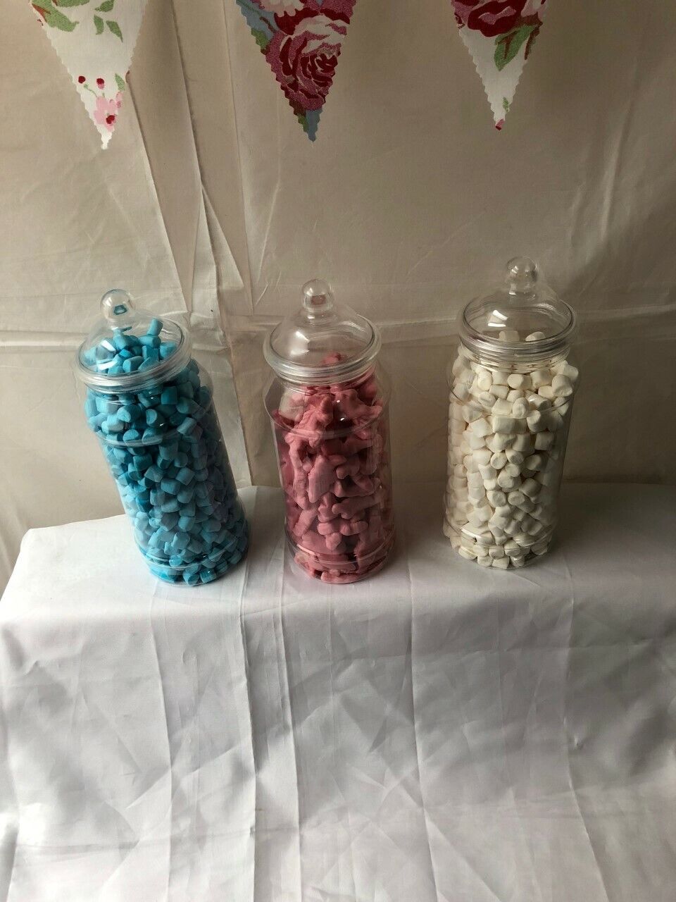 Candy Buffet Wedding Party Victorian Plastic Sweet Jar Holder 970ml Set of 3