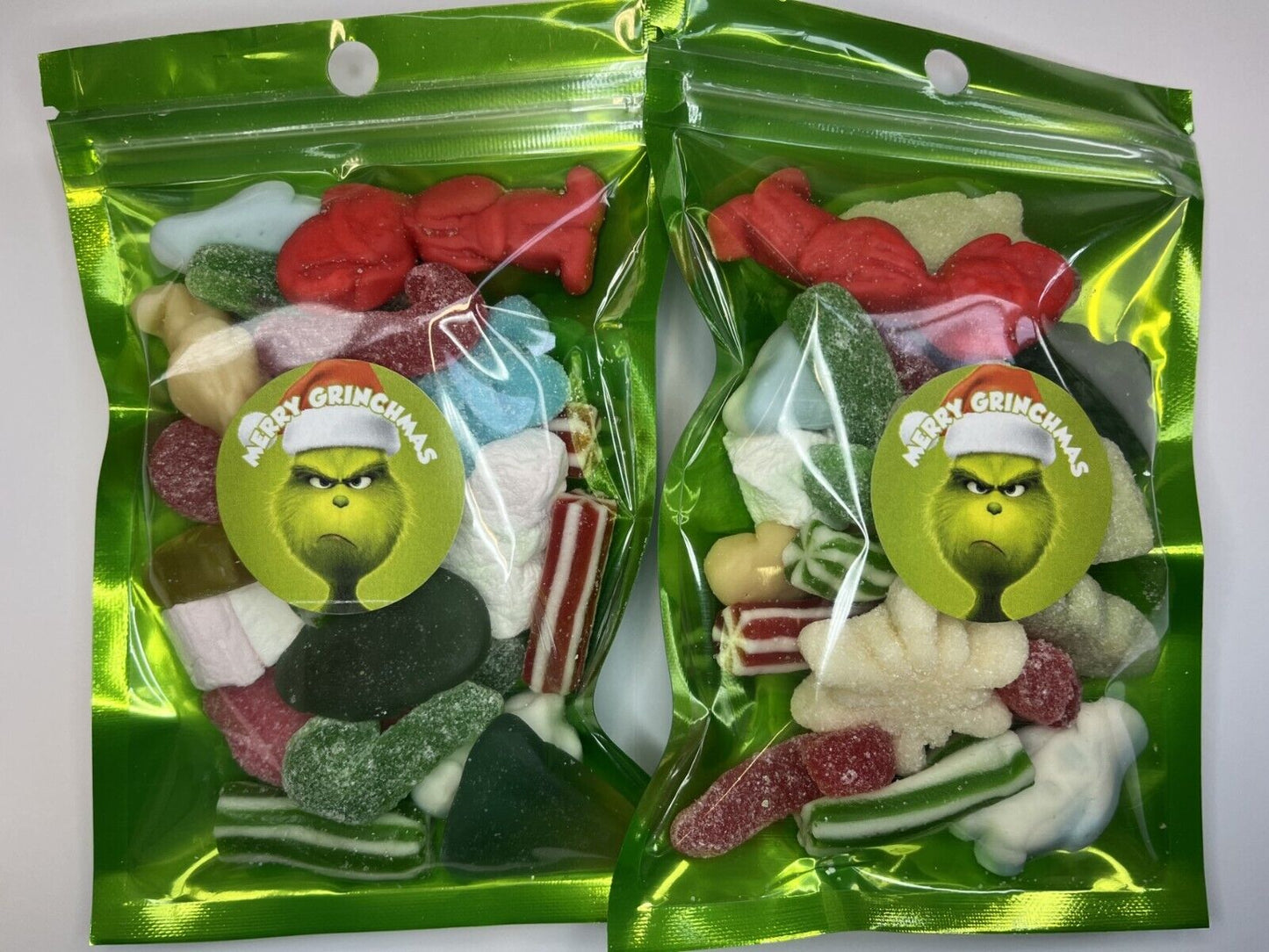 Grinch Christmas Eve Festive Pick n Mix Sweet Gummy Treat Pouch Gift Stocking