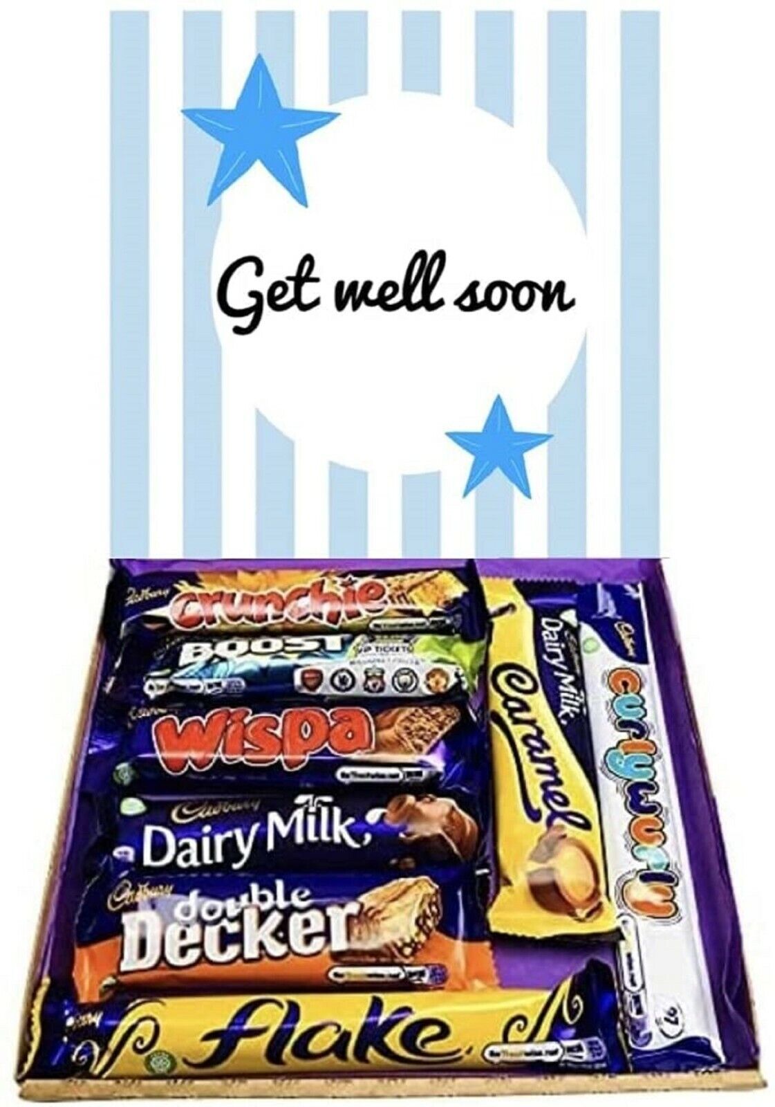 Personalised Cadburys Get Well Soon Gift Present Sweet Box Hamper Chocolates