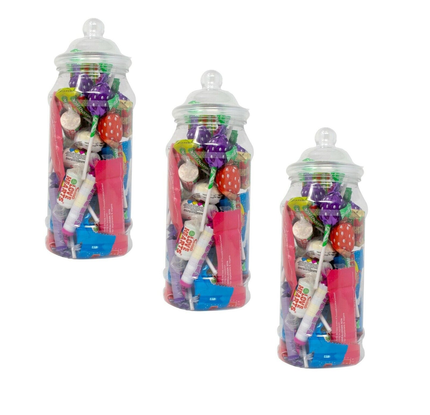 Candy Buffet Wedding Party Victorian Plastic Sweet Jar Holder 970ml Set of 3