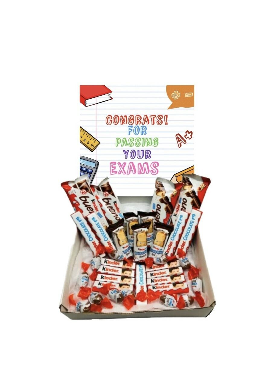 Congratulations Passing Exams Kinder Bueno Chocolate Sweet Box Gift Present