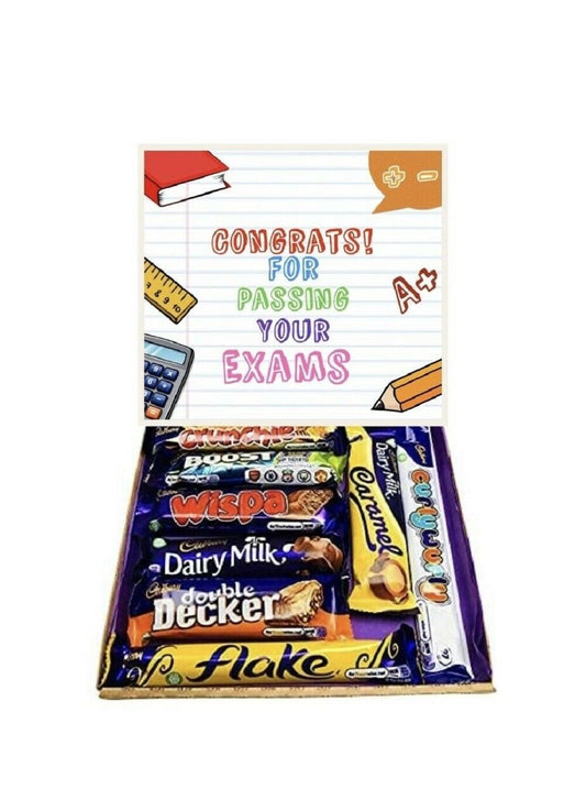 Congratulations On Passing  Exams Chocolates Gift Present Hamper Sweet Box