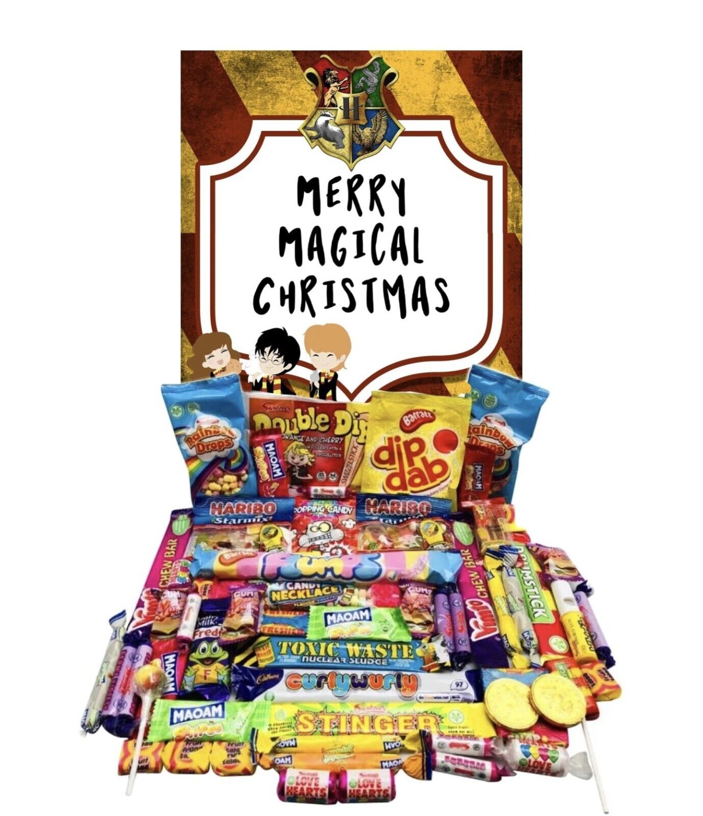 Harry Potter Wizard  Inspired Themed  Pick Mix Ultimate Retro Box Sweet Candy Hamper Magical Christmas Gift