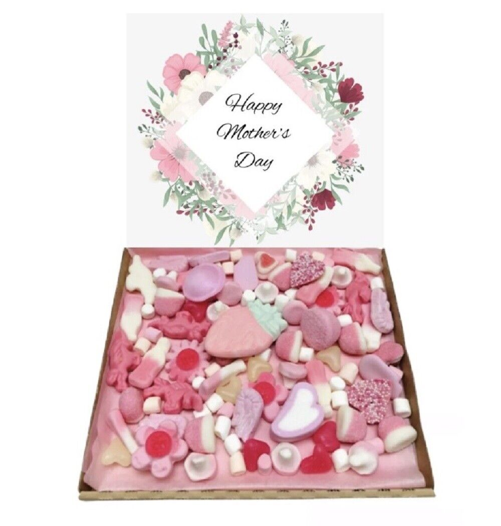 Happy Mother's Day Pink Gift Pick n Mix 300g Sweet Box Candy Hamper Present