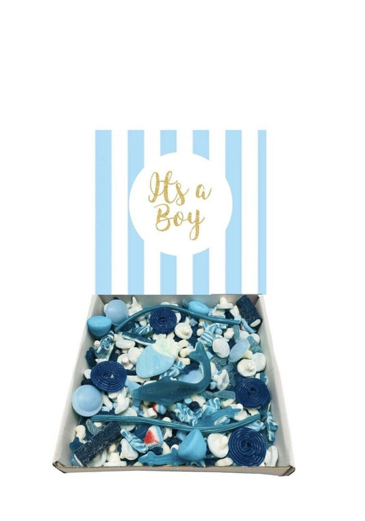 It's A Boy Gift Pick n Mix 1kg Blue Sweets Selection Box Gummy Sweet Hamper