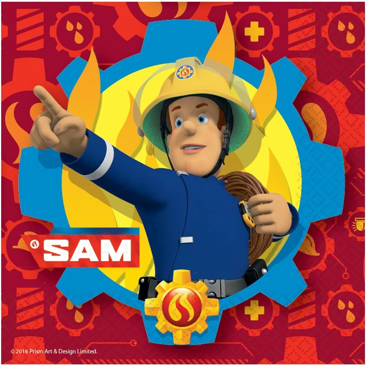 Fireman Sam Kids Party Tableware Bundle For 16 - Cups Napkins Tablecover Plates