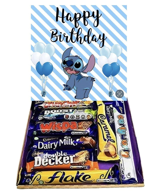 Happy Birthday Lilo Stitch Inspired Themed  Chocolate Gift  Hamper Sweet Box