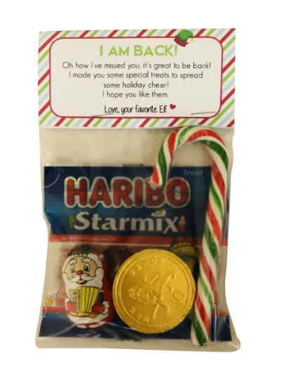 I'm Back! Elf Mail Christmas Sweets & Chocolate Eve Box Sweet Bag Treat 1st Dec