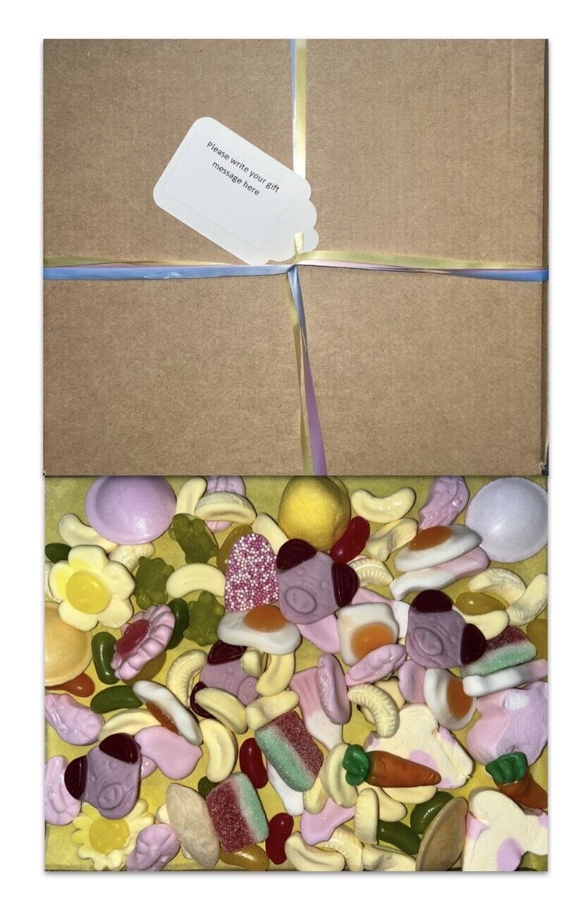 Happy Easter Pick n Mix 300g Gummy Sweet Box Hamper Gift Present Personalised