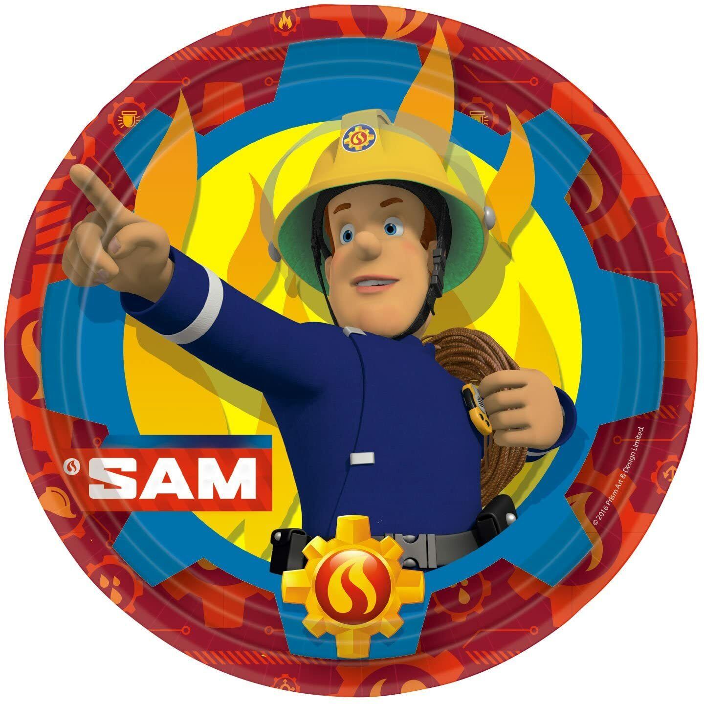 Fireman Sam Kids Party Tableware Bundle For 16 - Cups Napkins Tablecover Plates