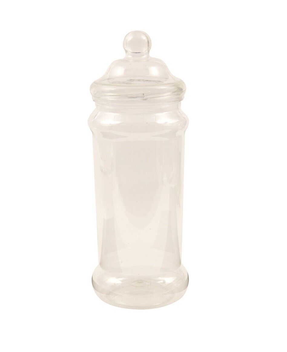 Candy Cart Buffet Party Victorian Style Clear Plastic Sweet Jar 2.5L Set of 2