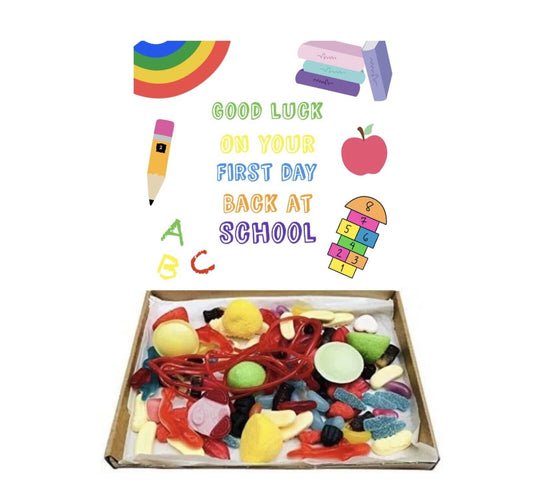 Good Luck Back at School Gift Pick n Mix 300g Sweets Box Hamper Present