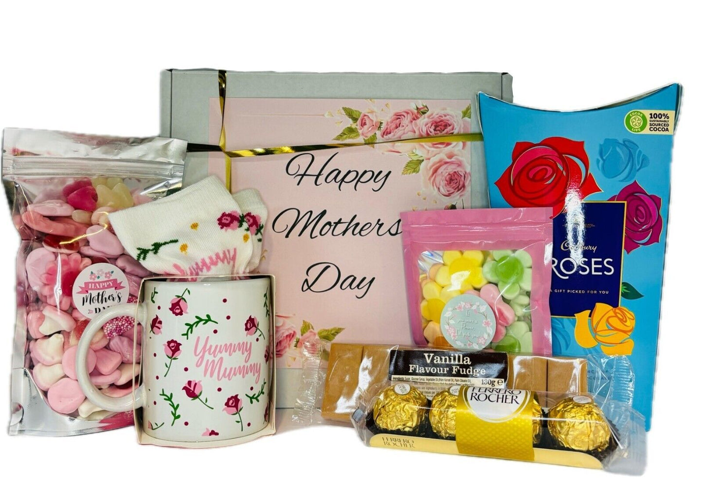 Happy Mothers Day Gift Luxury Chocolate Cadbury’s Hamper Sweet Mug Fudge Box