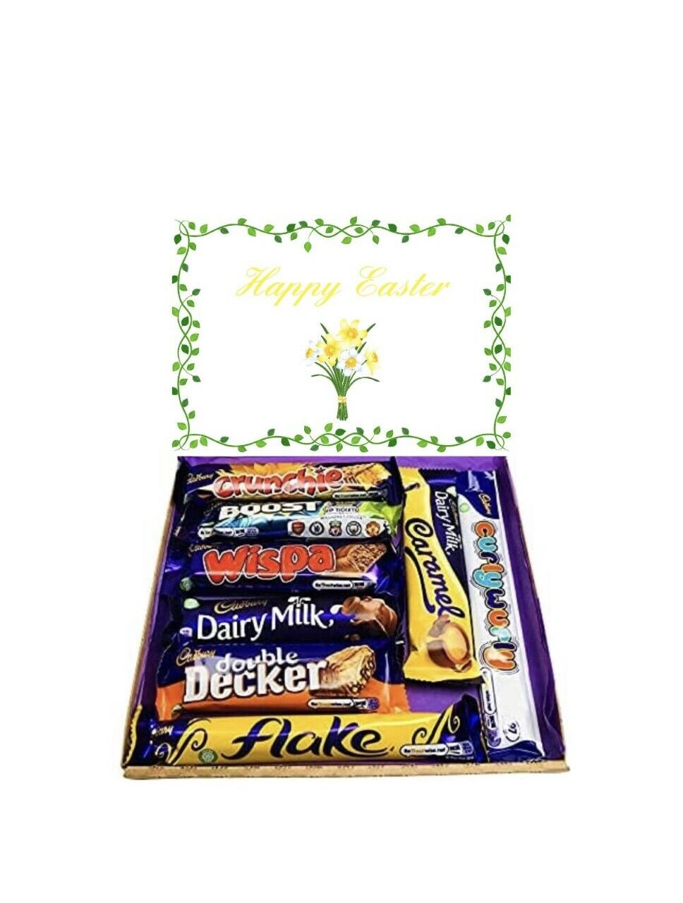 Happy Easter Daffodil Cadbury Easter Gift Present Chocolates Sweet Box Hamper