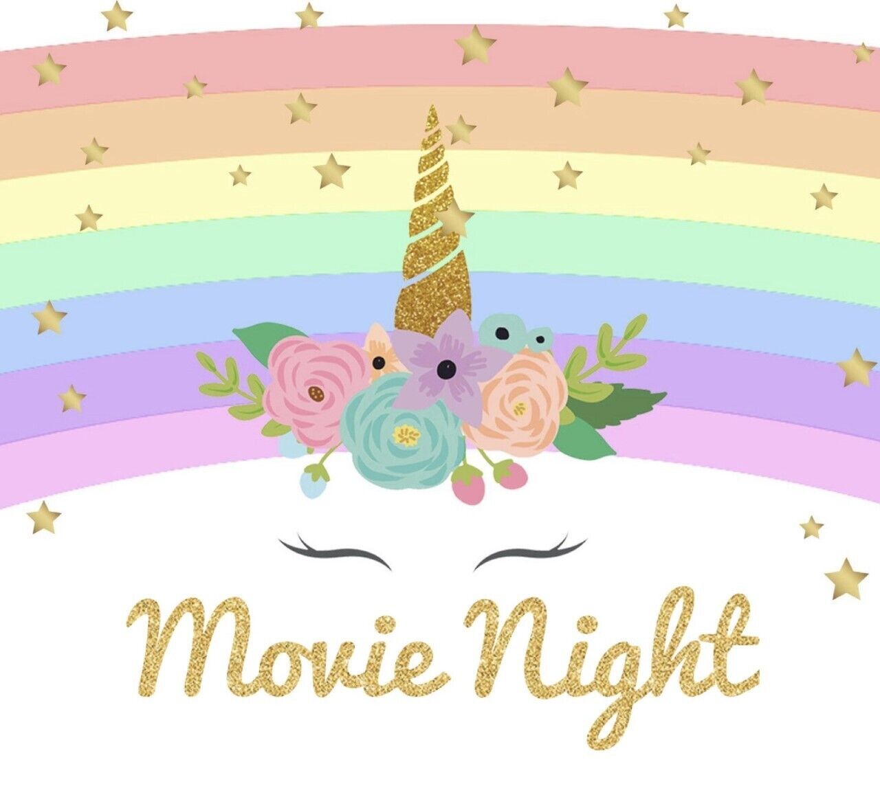 Movie Night Box For 2 Popcorn Sweets Unicorn Sweet Treat Cones Doritos Hamper