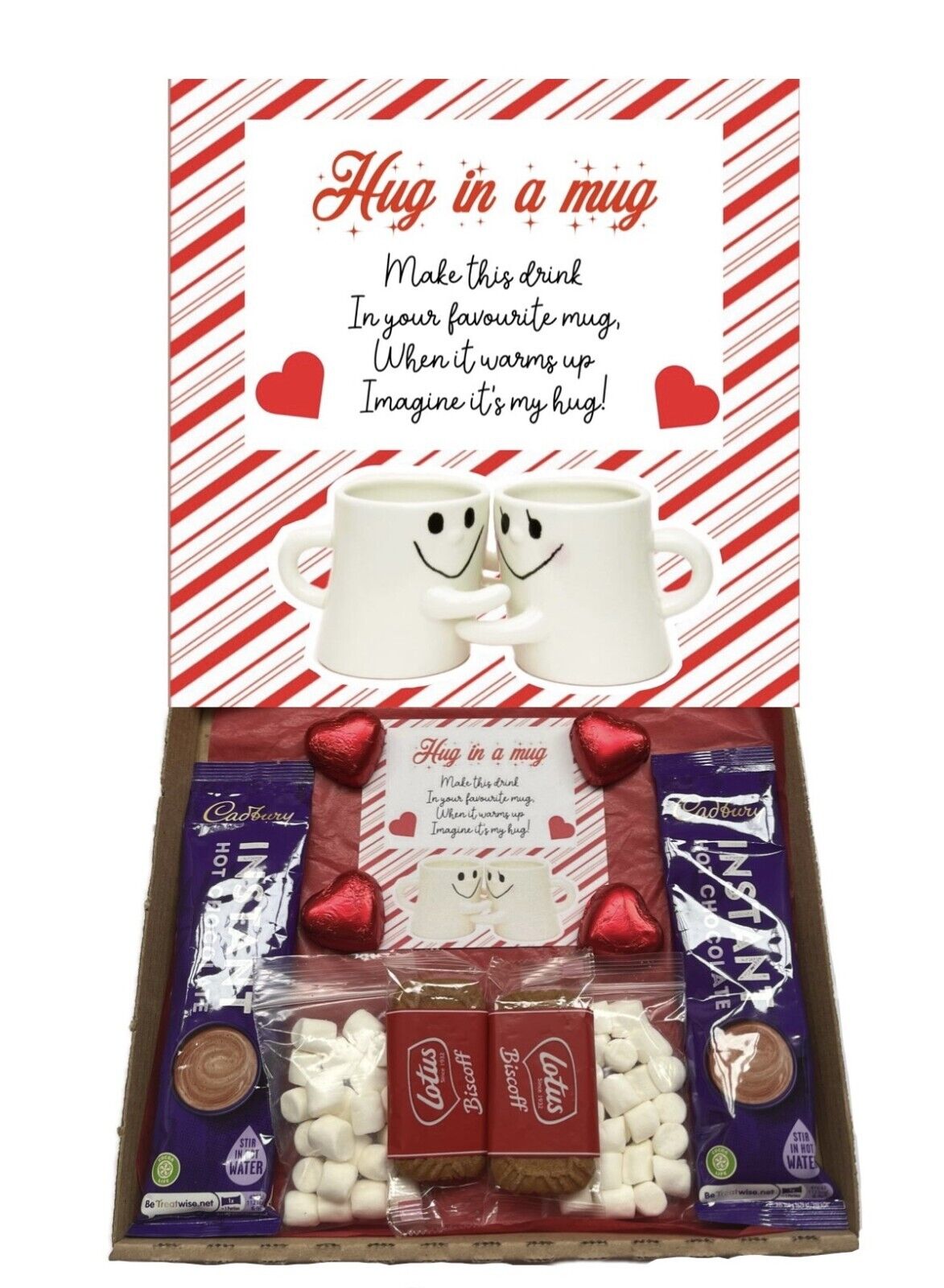 Hug In A Mug Thinking Of You Cadburys Hot Chocolate Biscuit Gift Set Present