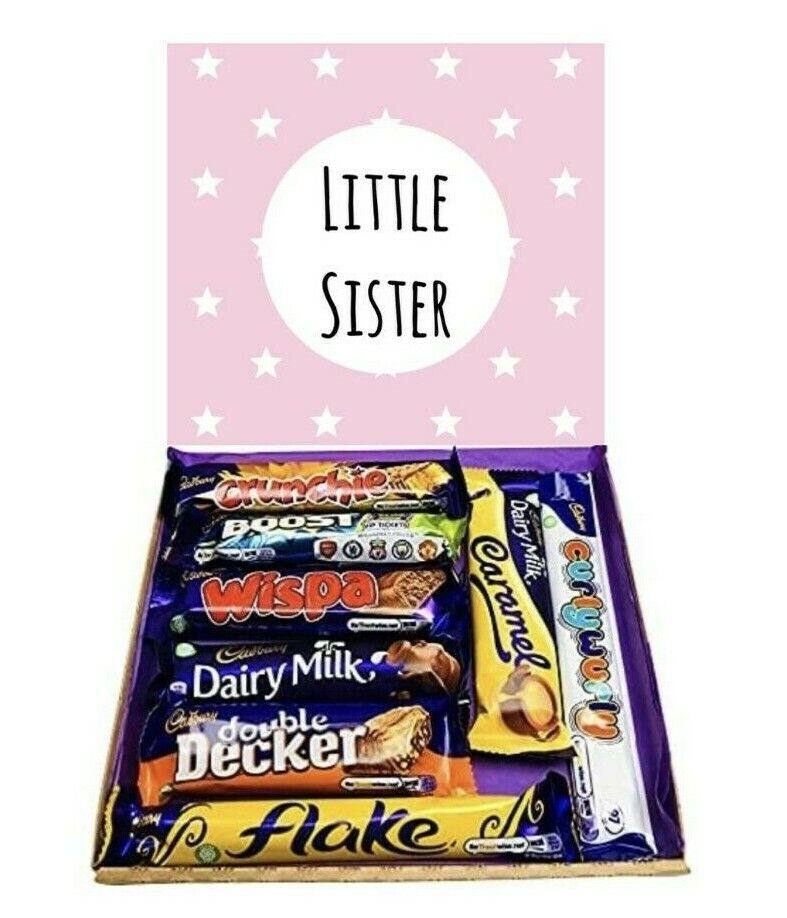 Little Sister Pink Chocolate Sweet Box Gift Hamper Birthday