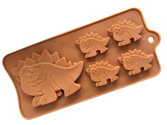 Mini Dinosaur Dino 3D Silicone Baking Cookie Biscuit Mould 5 Cavity Non Stick