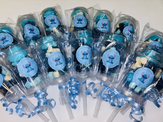 Lilo & Stitch Blue Pick n Mix Sweet Gummy Treat Push Pop Gift Party Favour