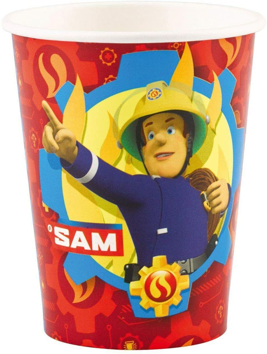 Fireman Sam Kids Party Tableware Bundle For 16 - Cups Napkins Tablecover Plates