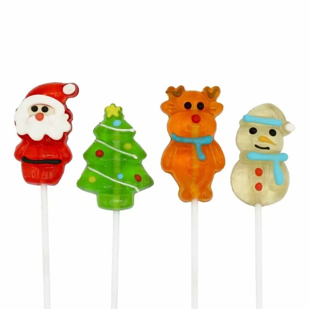 Candy Realms Festive Gummy Strawberry Lollipops Pops 22g 24 Box Stocking Filler